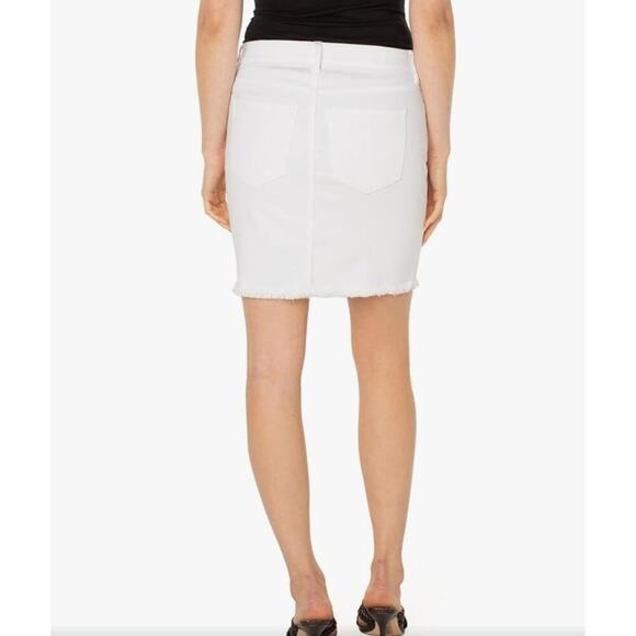 Liverpool Gia Glider skirt sz 10 petite Raw hem 80's vintage look mini skirt NWT - Picture 2 of 11